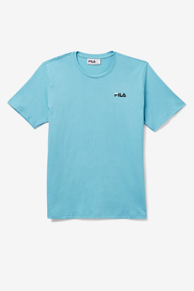 Fila T-Shirt Mens Blue Shoe Tower - Ireland 40963-IZFB